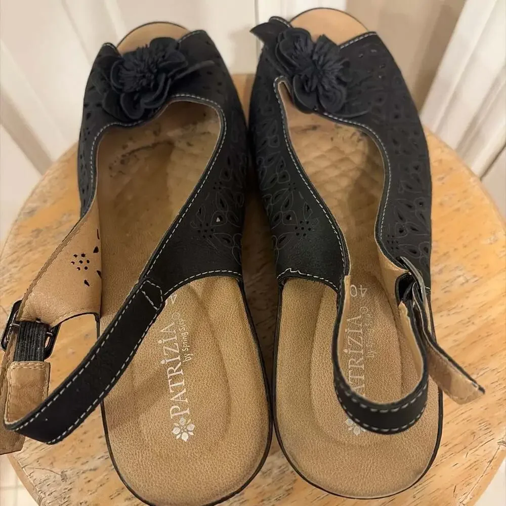 Patrizia by Spring Step Doriday Slingback Peep-Toe Wedge Sandal